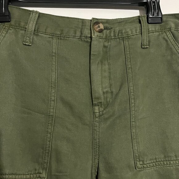 Aerie Lyocell Linen Fringe Hem Utility Workwear Shorts - Picture 7 of 11